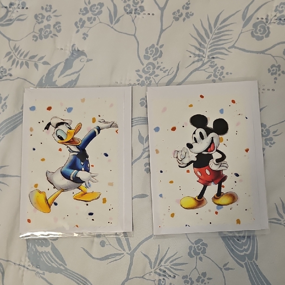 Disney Mickey & Donald Colorful Character Prints — Yellow, Red, Blue, Black